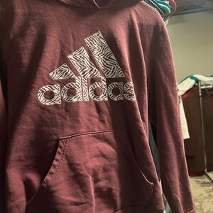 Adidas Men's Burgundy Hoodie